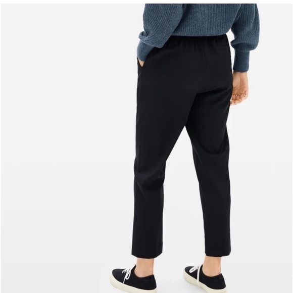 Everlane black pull on elastic waist wool pants size 2 - Picture 3 of 13